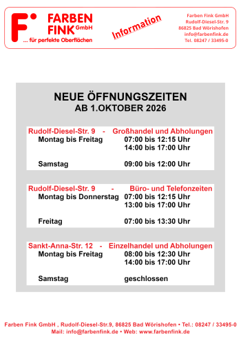 Neue Öffnungszeiten 10_2026