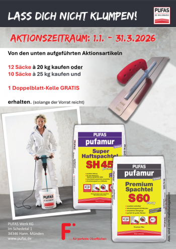 Pufas Spachtelaktion